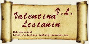 Valentina Leštanin vizit kartica